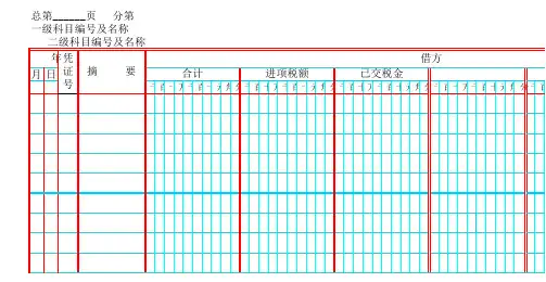 应交增值税明细账模板