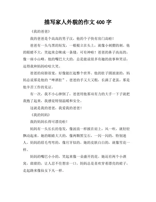 描写家人外貌的作文400字