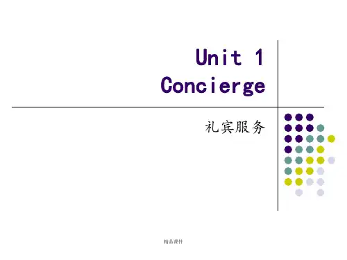 HotelEnglishConcierge酒店英语-礼宾服务ppt课件