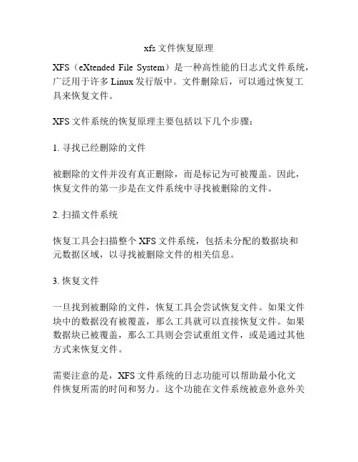 xfs文件恢复原理