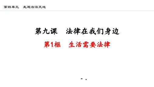 《生活需要法律》PPT优秀教学课件