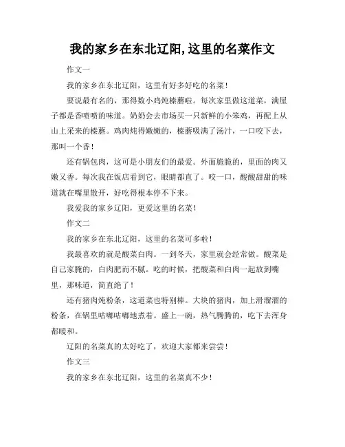我的家乡在东北辽阳,这里的名菜作文