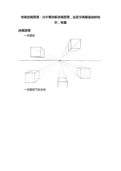 绘画透视原理：分步骤讲解透视原理，这是学画最基础的知识，收藏