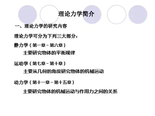 理论力学01静力学基础