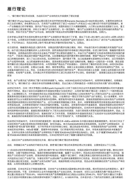 雁行理论——精选推荐