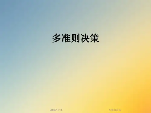 多准则决策
