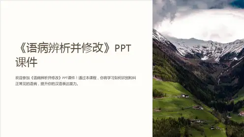 《语病辨析并修改》课件