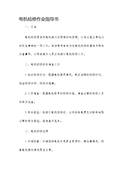 电机检修作业指导书