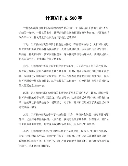 计算机作文500字