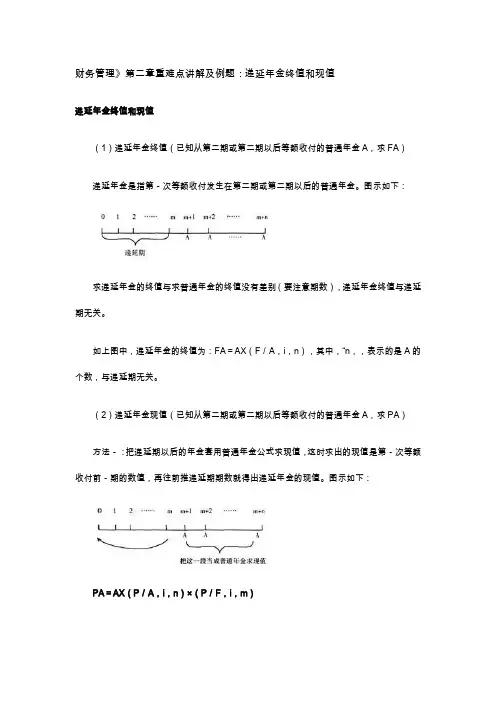 递延年金终值和现值