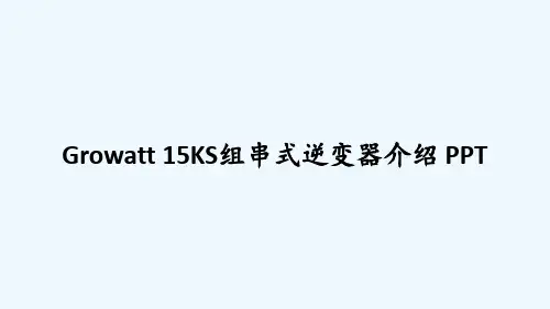 Growatt 15KS组串式逆变器介绍 PPT