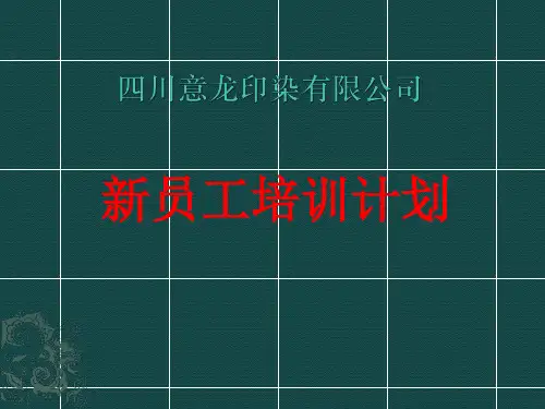 意龙印染新员工培训计划