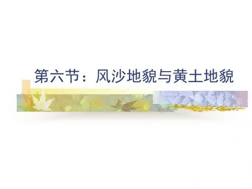 第六节：风沙地貌与黄土地貌