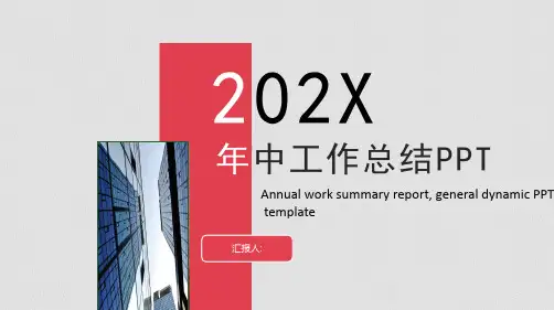 工作总结汇报通用PPT模板