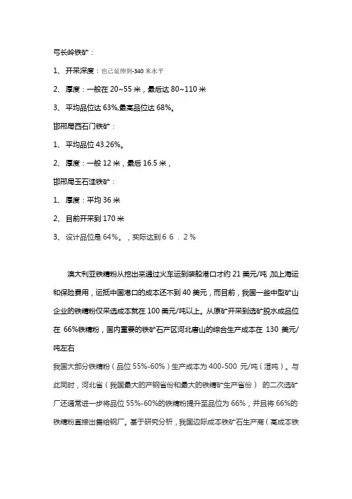铁矿成本