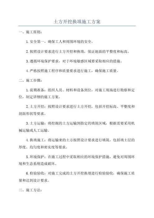 土方开挖换填施工方案