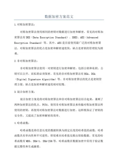 数据加密方案范文