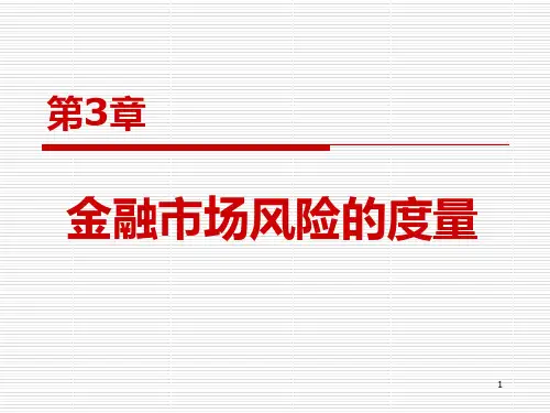 金融市场风险的度量