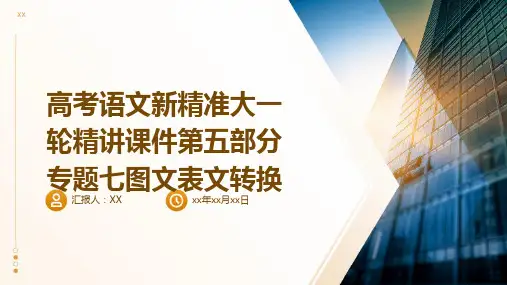 高考语文新精准大一轮精讲课件第五部分专题七图文表文转换