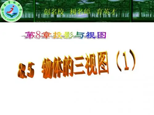 8.5 物体的三视图(1)