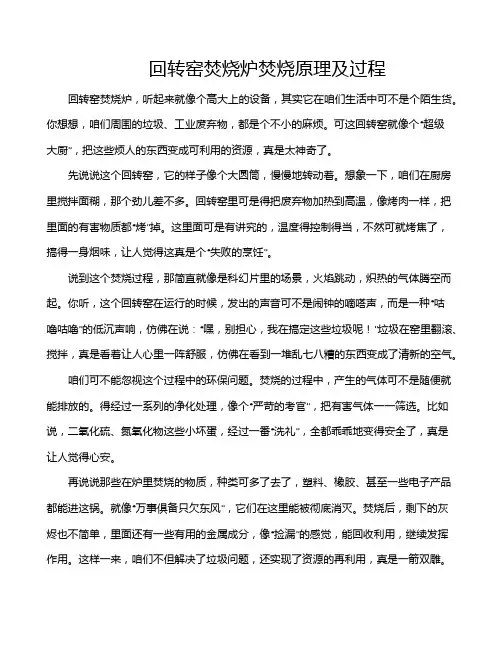 回转窑焚烧炉焚烧原理及过程