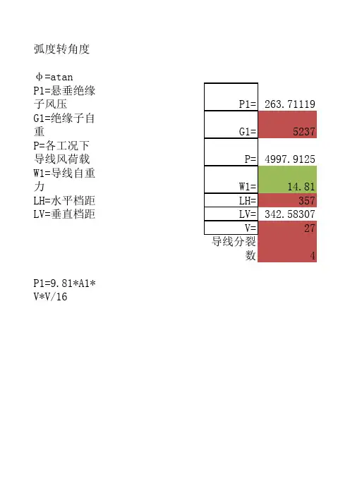 风偏计算书