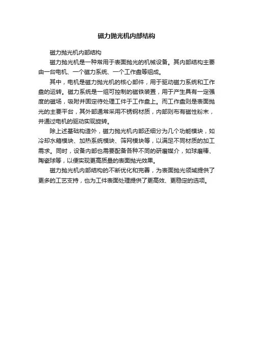 磁力抛光机内部结构