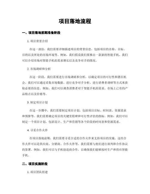 项目落地流程