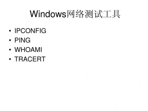 Windows网络测试工具