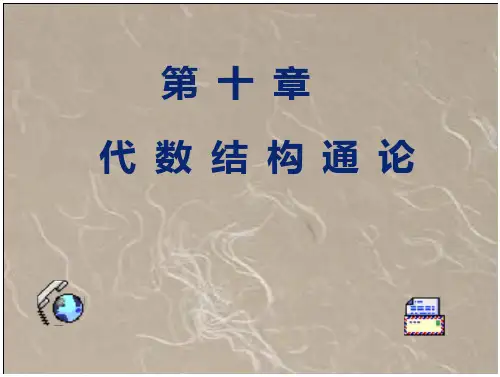 离散数学导论第十章代数结构通论-