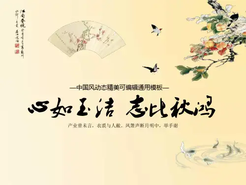 雪中情：中国风动态精美可编辑通用模板