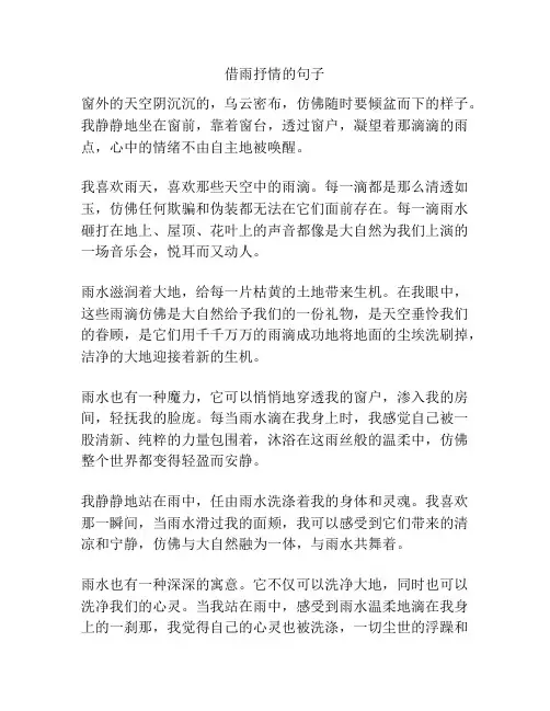 借雨抒情的句子