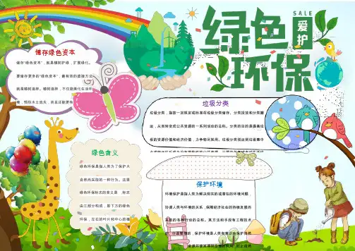 【优选word模板】绿色环保小报手抄报Word模板