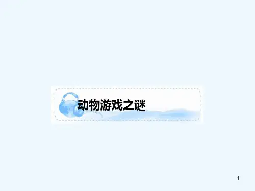 动物游戏之谜-PPT