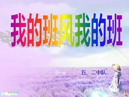 主题班会《班风》ppt83248【优质PPT】