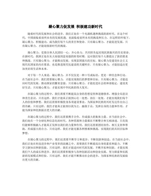 凝心聚力促发展 积极建功新时代