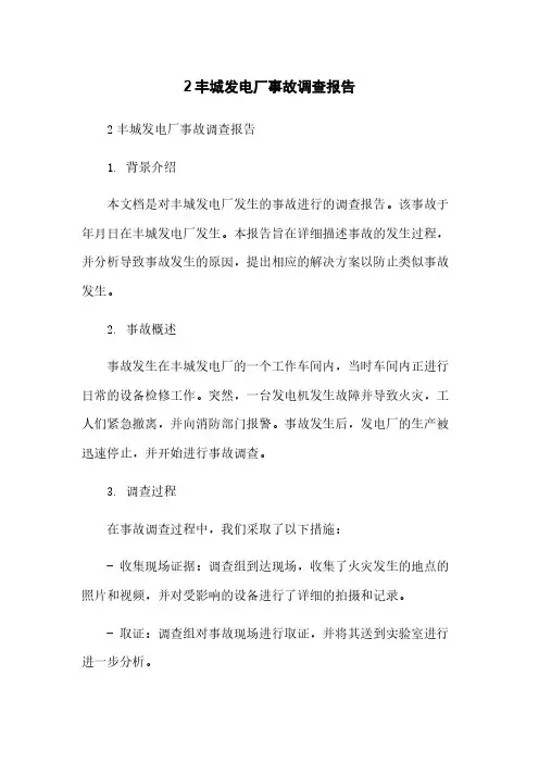 2丰城发电厂事故调查报告