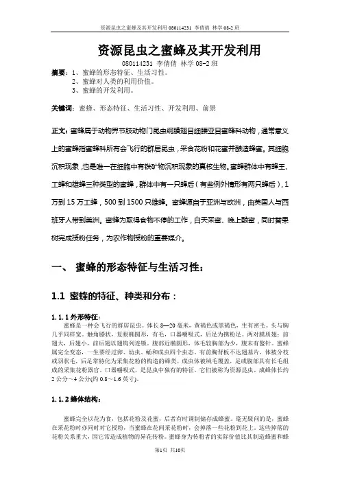 资源昆虫_——蜜蜂