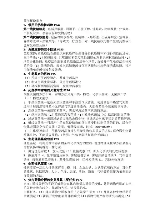药学概论重点(1)