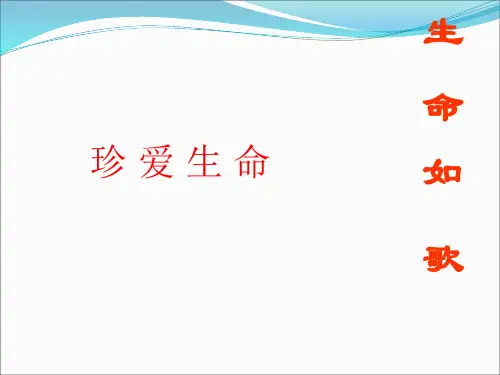 主题班会《珍爱生命,健康成长》PPT