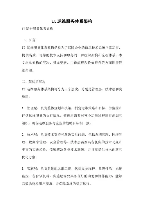 it运维服务体系架构