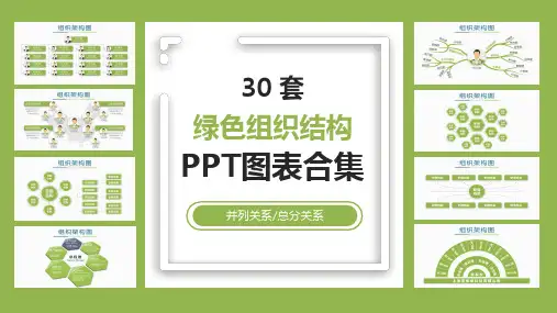 绿色组织架构图表30套