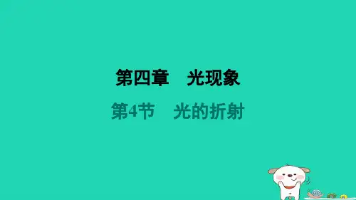 八年级物理上册第四章光现象第4节光的折射习题新版新人教版