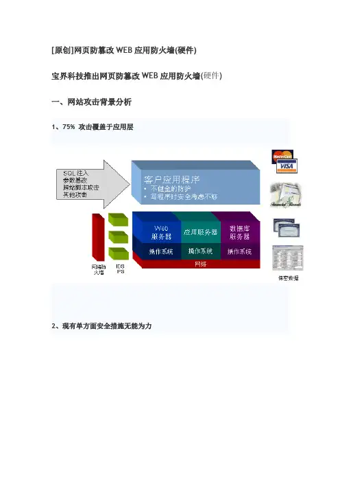 原创网页防篡改WEB应用防火墙(硬件)
