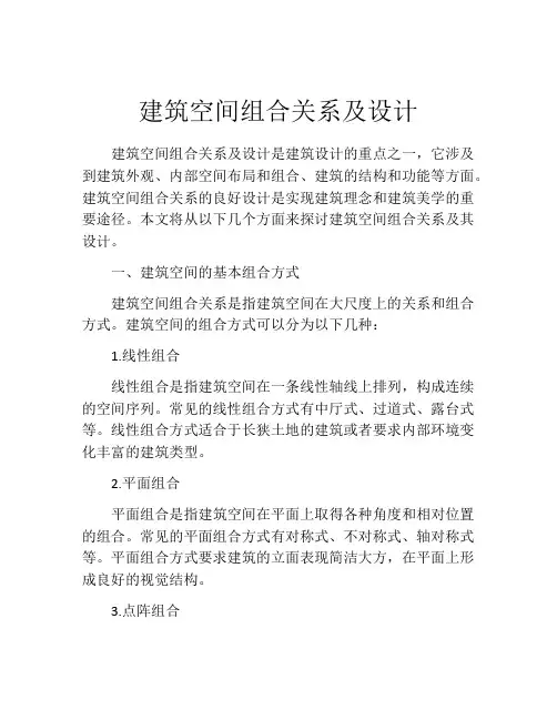 建筑空间组合关系及设计