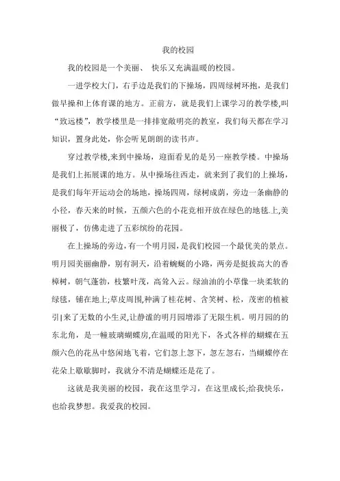 我的校园按一定的顺序写作文