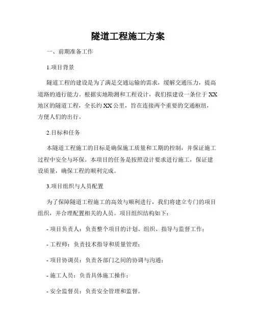 隧道工程施工方案