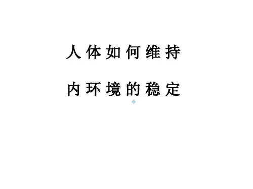 人体如何维持内环境的稳定