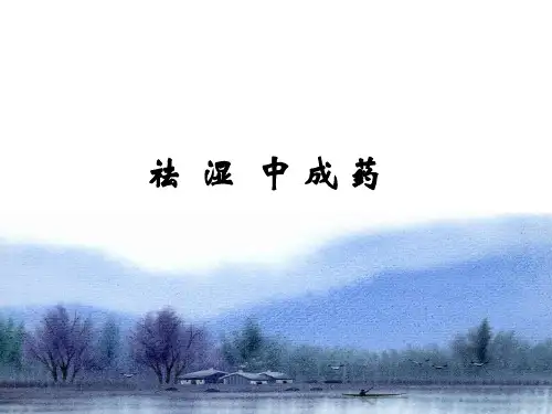 中成药用药指导13祛湿中成药 