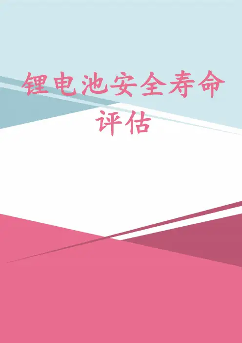 锂电池安全寿命评估